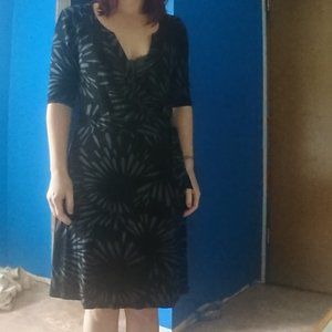 H&M Abstract Firework Print Wrap Dress Sz 14 EUC